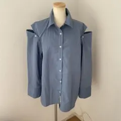 オフショルダー 長袖シャツ