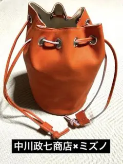 中川政七商店✕ミズノ コラボ グローブ皮巾着バ ッグ オレンジ - メルカリ