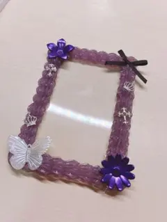 トレカケース　ホイップデコ　紫　ハンドメイド