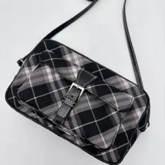 BURBERRY BLUE LABEL ショルダーバッグ ノバチェック　ブラック