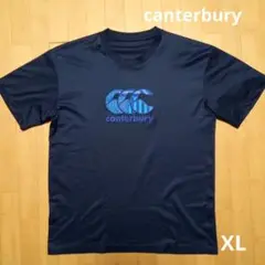 canterbury カンタベリー ロゴプリント ティシャツ XL ネイビー ①