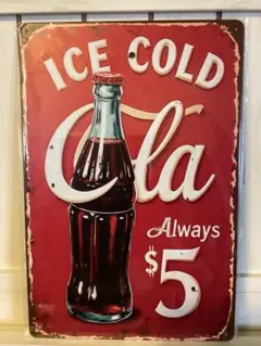 Aー11 ICE COLD Cola ブリキ看板 レトロ インテリア 雑貨のサムネイル
