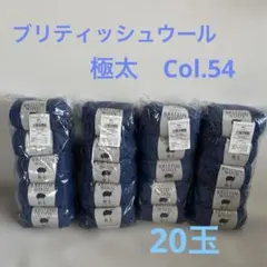 ブリティッシュウール　極太　ブルーNo.54番　　　20玉まとめ売り