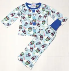 THOMAS&FRIENDS トーマス総柄キルト腹巻き付きパジャマ90cm水色