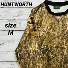 Huntworth カモフラージュ 長袖トレーナー スウェット 迷彩 Mサイズ