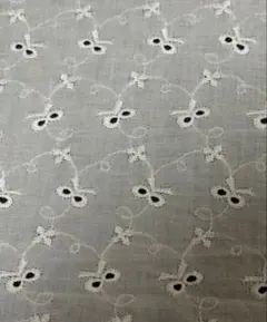 リボン刺繍のレース生地 約1m×1m