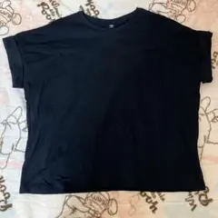 UNIQLO ユニクロ スムースコットンリラックスT ブラック Mサイズ♡のサムネイル
