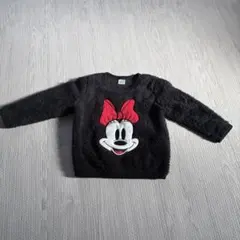 Disney baby ミニーマウス ボアトレーナー 黒