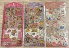 ハローキティ 日焼け ドロップジュエリーシール クリアキャンディーシール 3種