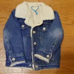 デニムジャケット キッズ 襟袖ボア 裏地ボア 110サイズ