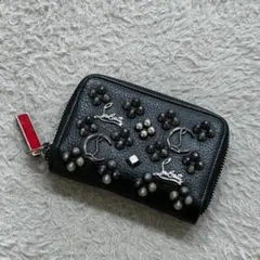 クリスチャンルブタン スタッズ パネトーネ コインケース ミニ財布 ブラック