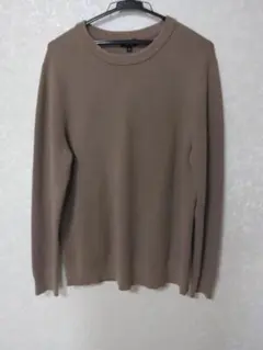 美品【（L） ユニクロ長袖クルーネックニットセーター】