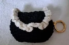ハンドメイド ミニポーチ 丸カラビナ付き