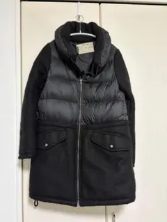 BLANC basque 異素材切替 ダウンコート ブラック」