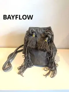 BAYFLOW フリンジ付きショルダーバッグ グレーのサムネイル