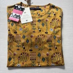 マタノアツコ パジャマ メロディダンス柄 シルクニット 絹100%素材 L