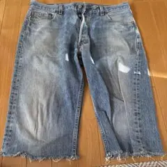 Levi's 501 フリンジ裾 ハーフパンツ W36 L34