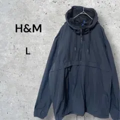 yayuyo 様H&M アノラック 黒 ナイロンパーカー ハーフジップ ポケット