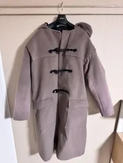薄紫色 フード付きダッフルコート