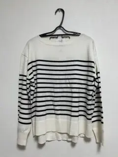 新品タグ付き　OPAQUE.CLIP ボーダー薄手ニット