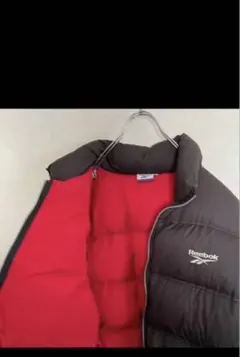 90's Reebok リーボック ダウンジャケット 黒 ロゴ