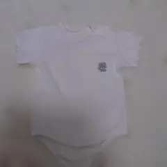 ベビー ロンパース ホワイト アジサイ花柄刺繍のサムネイル