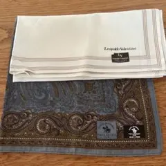 ブランドハンカチ メンズ ポロ Leopoldo 絹100%