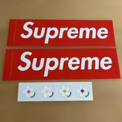 Supreme ステッカー ボックスロゴ フラワー ３枚セット