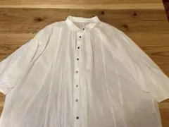 コットン　ホワイトの五分袖シャツ　２枚セット