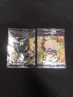 ヒロアカ　ウエハース　シール 緑谷出久PUR 爆豪勝己PUR