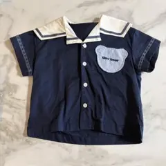 tiny bear セーラー衿半袖シャツ 90cm