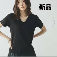 新品　GLOBAL WORK Tシャツ半袖 汗染み　Vネック　L XLブラックのサムネイル
