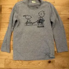 PEANUTS スヌーピー 長袖トレーナー グレー