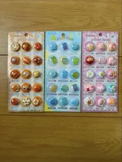 ３枚セット立体 3Dシール 食べ物