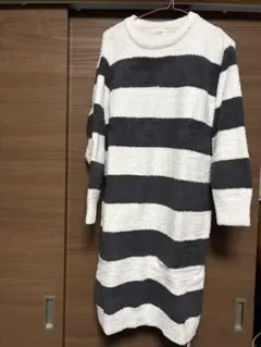 値下げ中　ジェラートピケ　ストライプ ロングワンピース