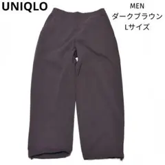 極美品　UNIQLO C ユニクロ スウェットワイドパンツ L　ダークブラウン