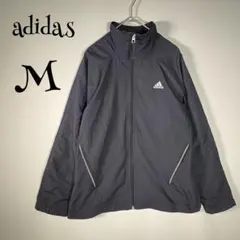 【アディダス】ウインドブレーカー　ブラック　ナイロンジャケット　M