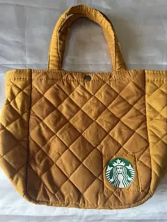 スターバックス キルティングトートバッグ マスタード　☆美品☆