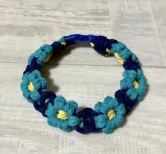 小型犬　猫用首輪アクセサリー　内径約22.5㎝　マクラメ　ハンドメイド