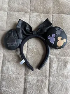 ミニー　カチューシャ 黒 リボン付き