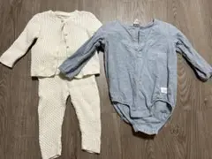 H&M オーガニックコットンロンパースセット