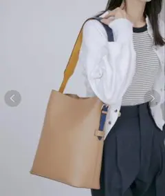 【A4対応】Vis フロントポケットバケットショルダーバッグ