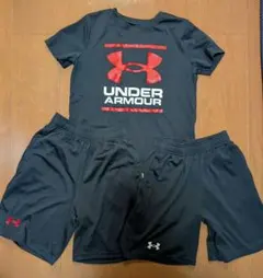 UNDER ARMOUR ブラック Tシャツ ショートパンツ セット