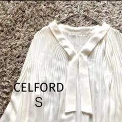 セルフォード　プリーツボウタイブラウス