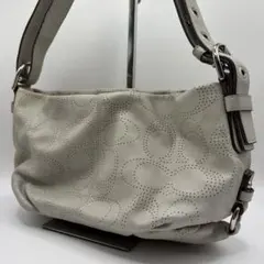 コーチ］ライトグレー パンチングデザイン トートバッグ | Mercari