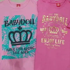 BABYDOLL ピンク Tシャツ Sサイズ 2枚セット