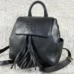 ✨極美品✨トリーバーチ テア ミニ リュック レザー タッセル フリンジ 黒のサムネイル
