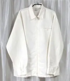 HABAND ジップアップ シャツジャケット 白 L 羽織り ライトアウター