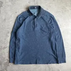 SANTA BARBARA ポロシャツ 長袖 ブルー L cityboy 古着のサムネイル