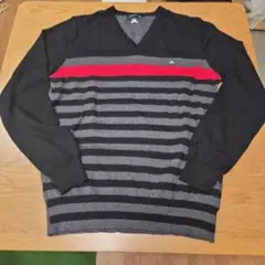 Ｊ.LINDEBERG ジェイリンドバーグ メンズウェア　ニット　刺繍ロゴ　M